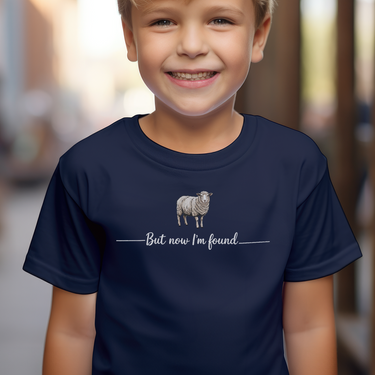 But Now Im Found Sheep Child T Shirt - Navy